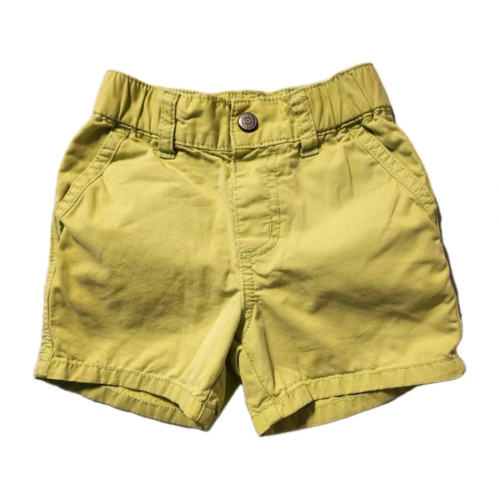 Gymboree Boys 2014 Stripes & Anchor Collection Bright Green Shorts Size 12-18 Mo